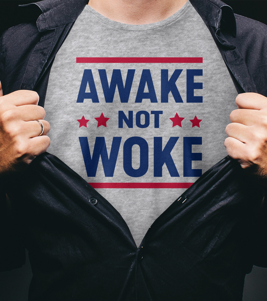 Awake Not Woke Clownworld Merch Stars T-Shirt