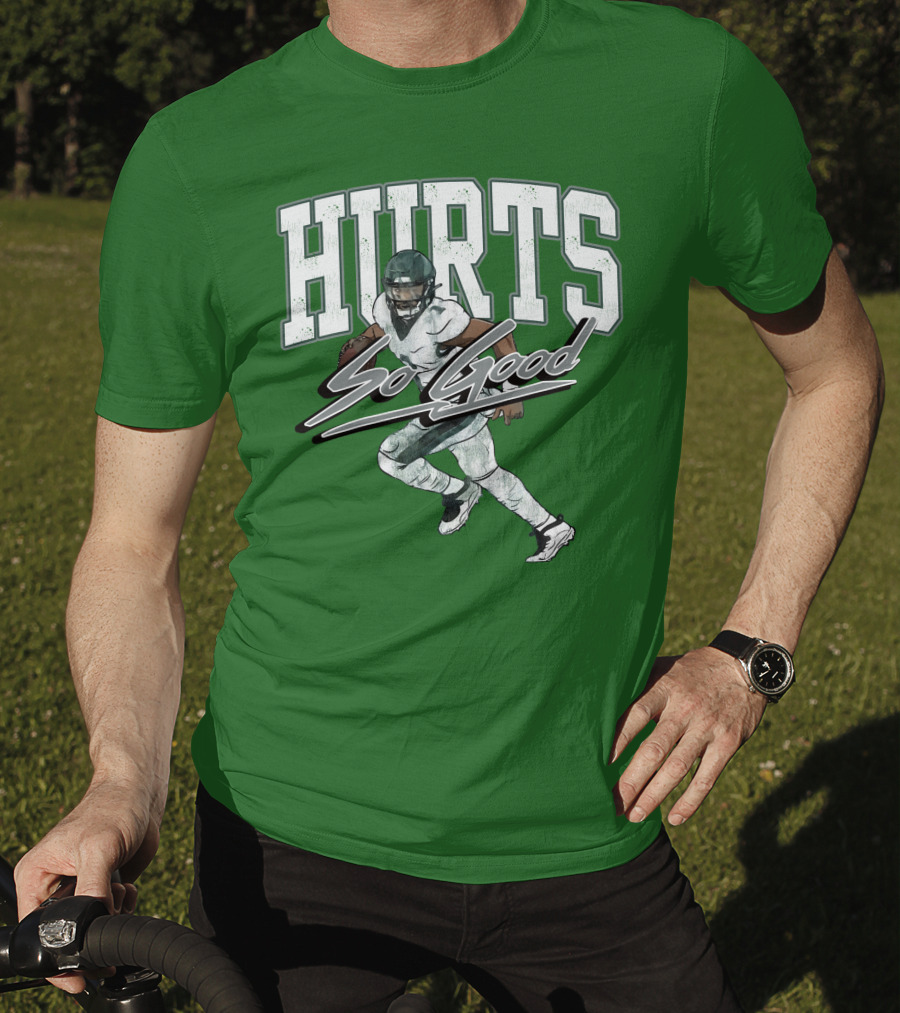 Hurts So Good Pigment Dyed Football Player Green T-Shirt
