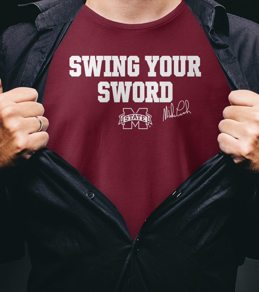 Swing Your Sword Mike Leach M State T-Shirt