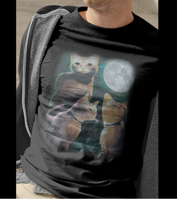 Annapurna Interactive Three Cats Under The Moon T-Shirt