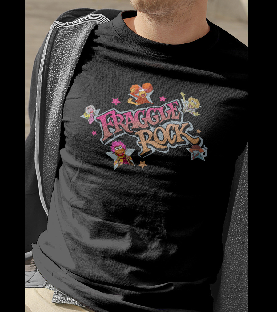 Fraggle Rock Characters With Stars T-Shirt