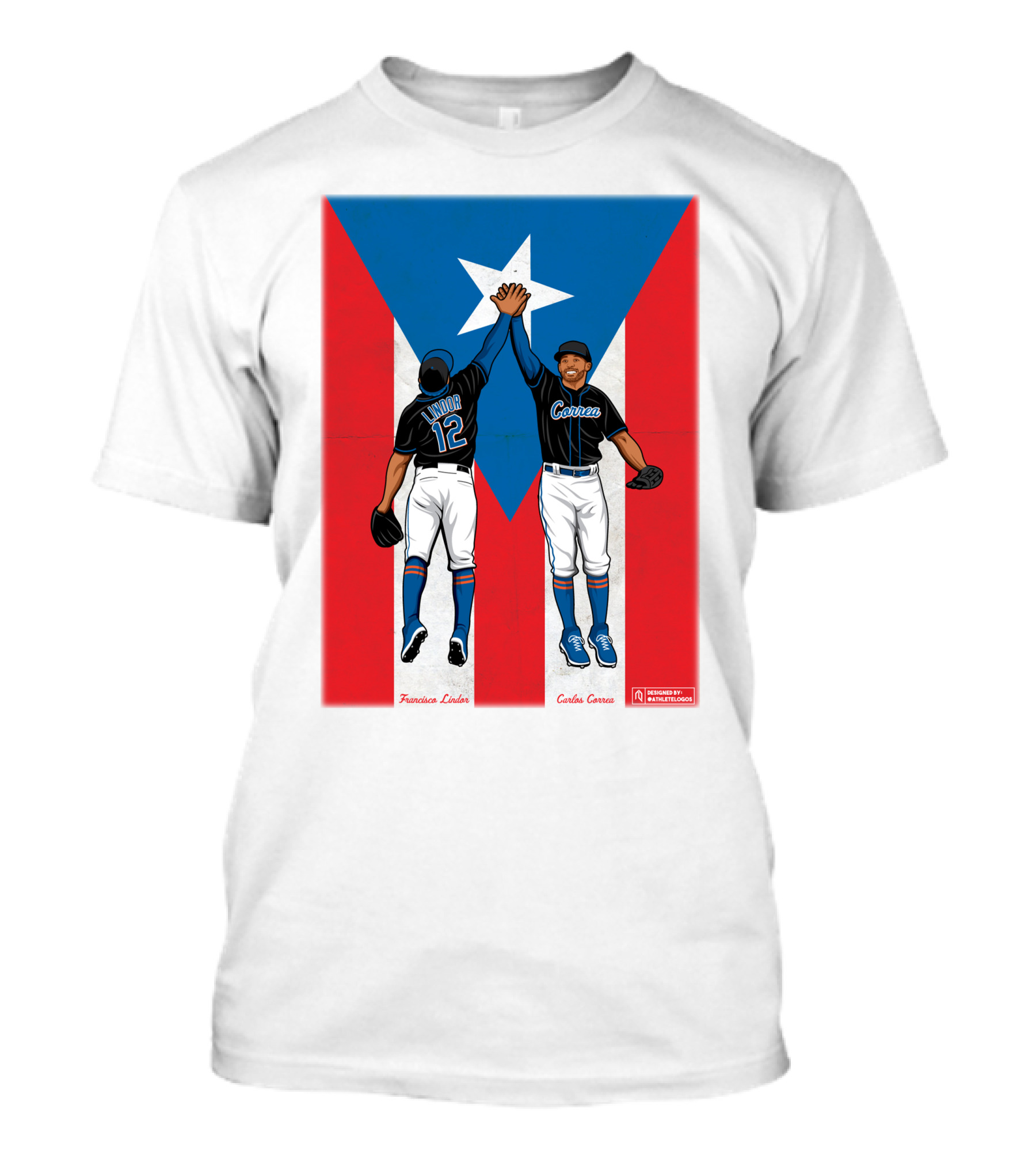 Francisco Lindor Carlos Correa Puerto Rican Baseball Unity T-Shirt