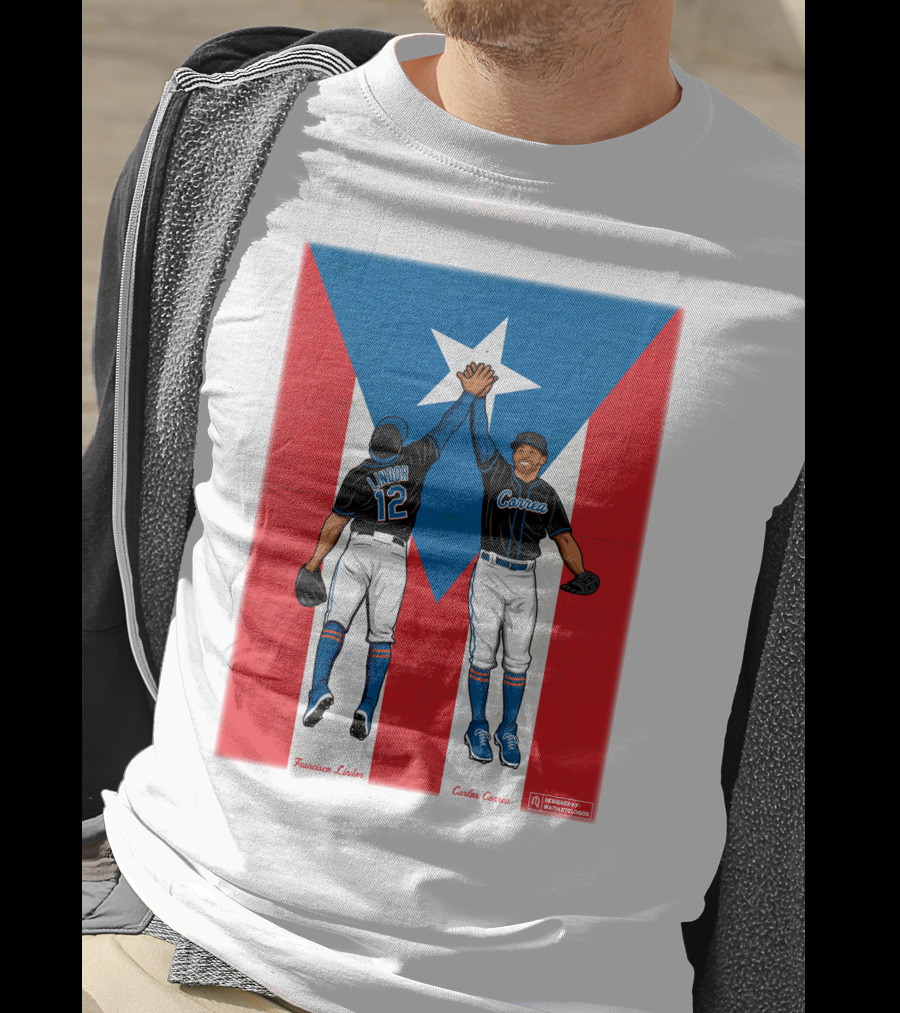 Francisco Lindor Carlos Correa Puerto Rican Baseball Unity T-Shirt