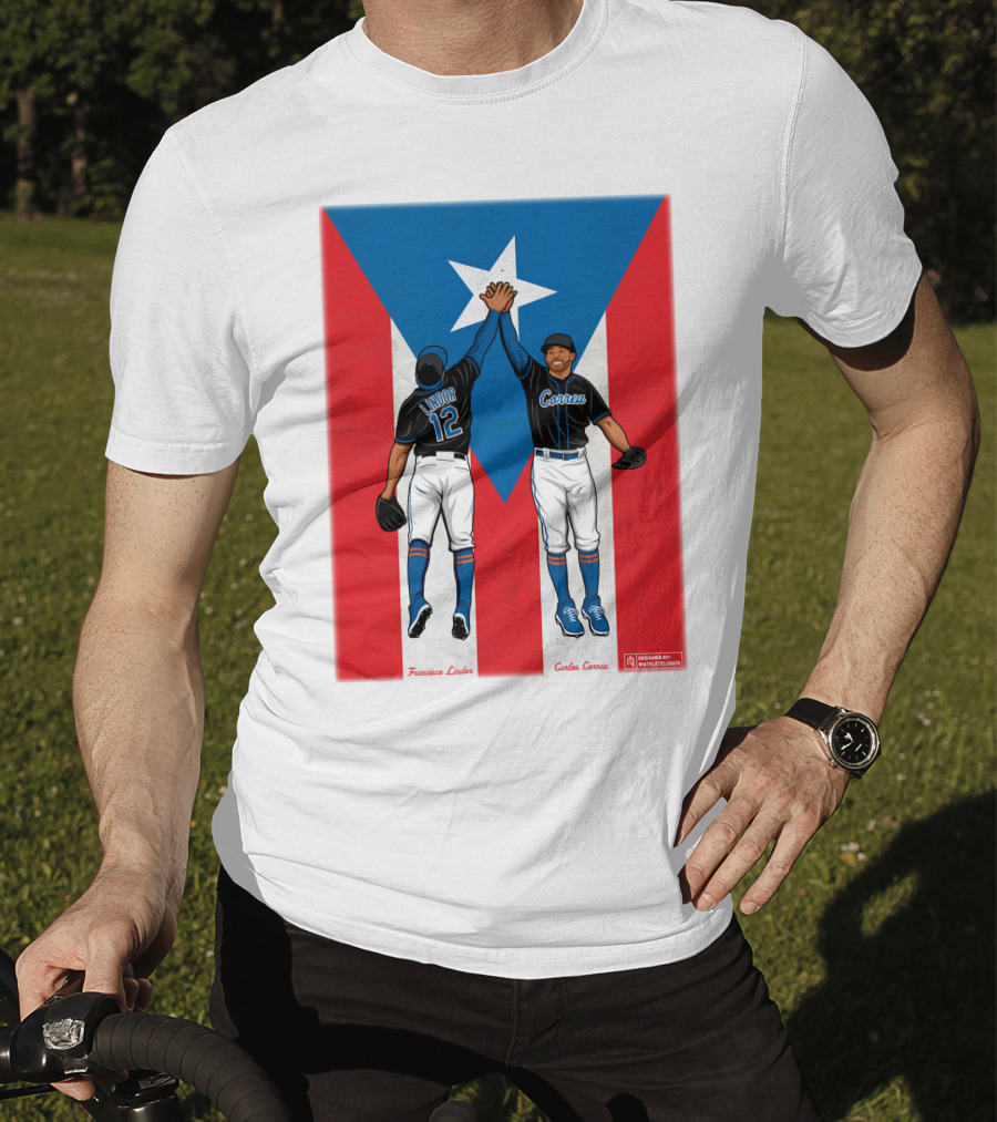 Francisco Lindor Carlos Correa Puerto Rican Baseball Unity T-Shirt