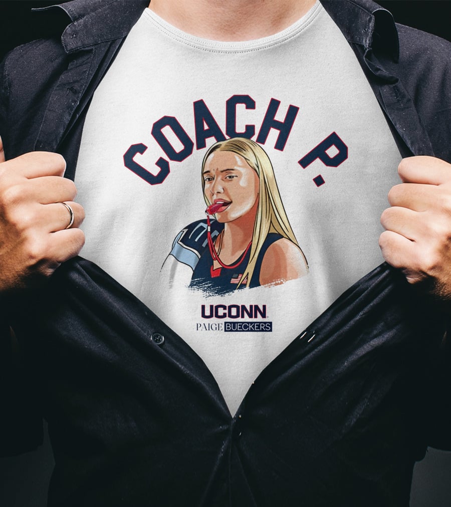 COACH P UConn Paige Bueckers Maggie Vanoni T-Shirt