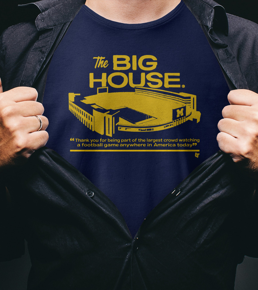 The Big House Michigan Stadium Football Game Crowd T-Shirt