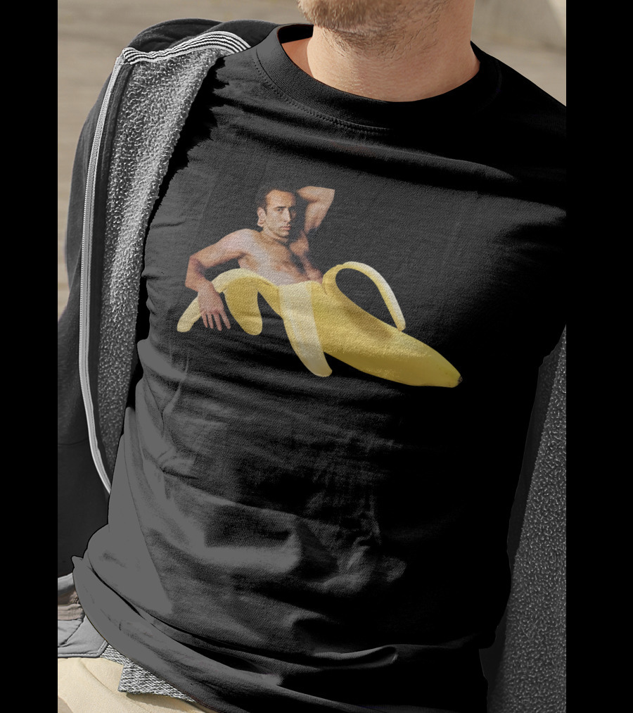 Nicolas Cage Banana Official Peeling Humor T-Shirt