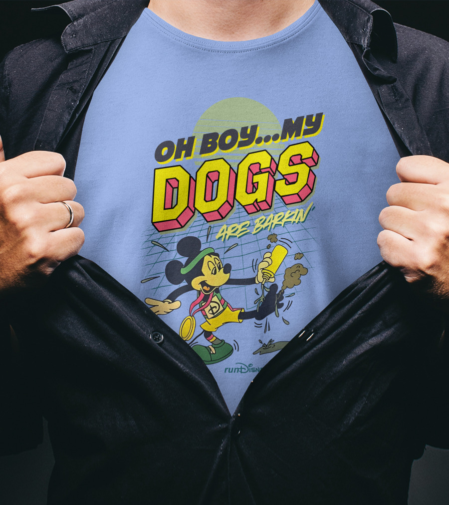 RunDisney Expo Oh Boy My Dogs Are Barkin Rundisney Mickey Mouse T-Shirt