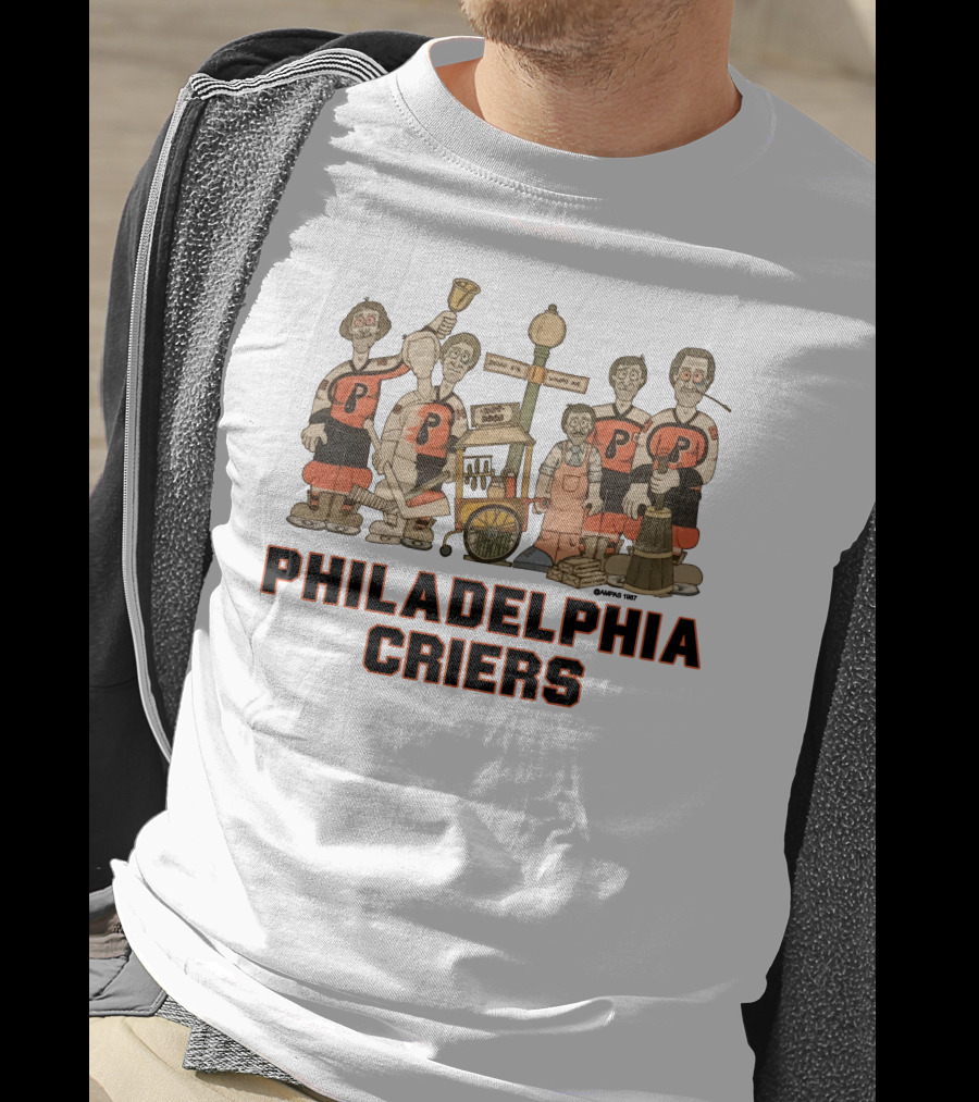 Philadelphia Criers Hockey Team Cartoon Characters With Instruments T-Shirt
