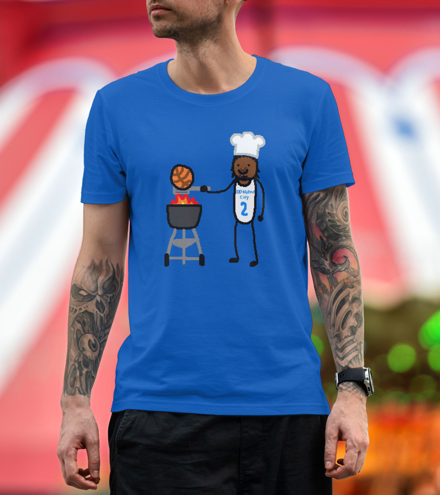 Nba Paint Shai Grill-Geous Alexander Oklahoma City Chef Basketball T-Shirt