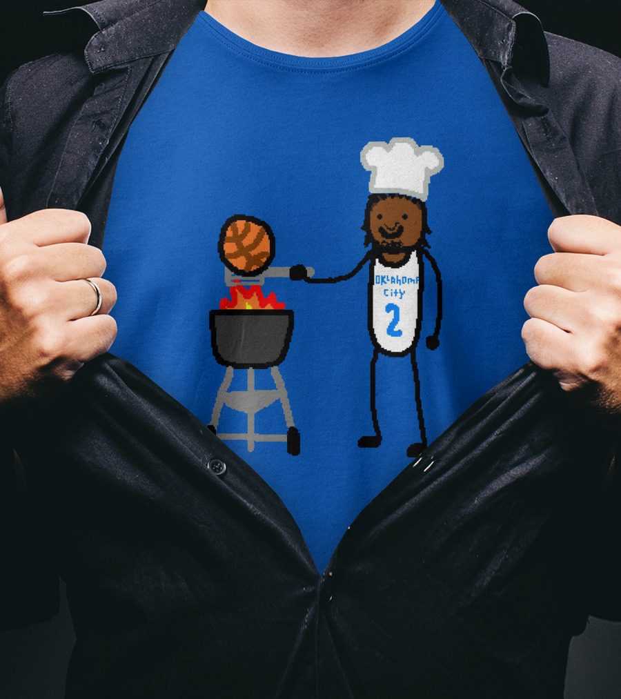 Nba Paint Shai Grill-Geous Alexander Oklahoma City Chef Basketball T-Shirt
