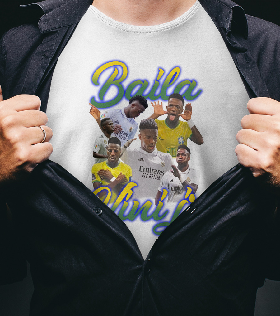 Baila Vini Jr Celebrating Iconic Soccer Moments T-Shirt