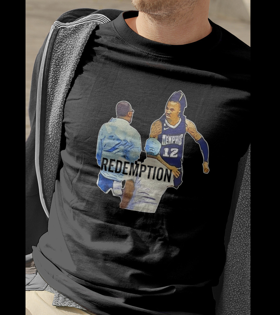 Ja Morant Dad Grizzlies Redemption Memhis Basketball Iconic Scene T-Shirt