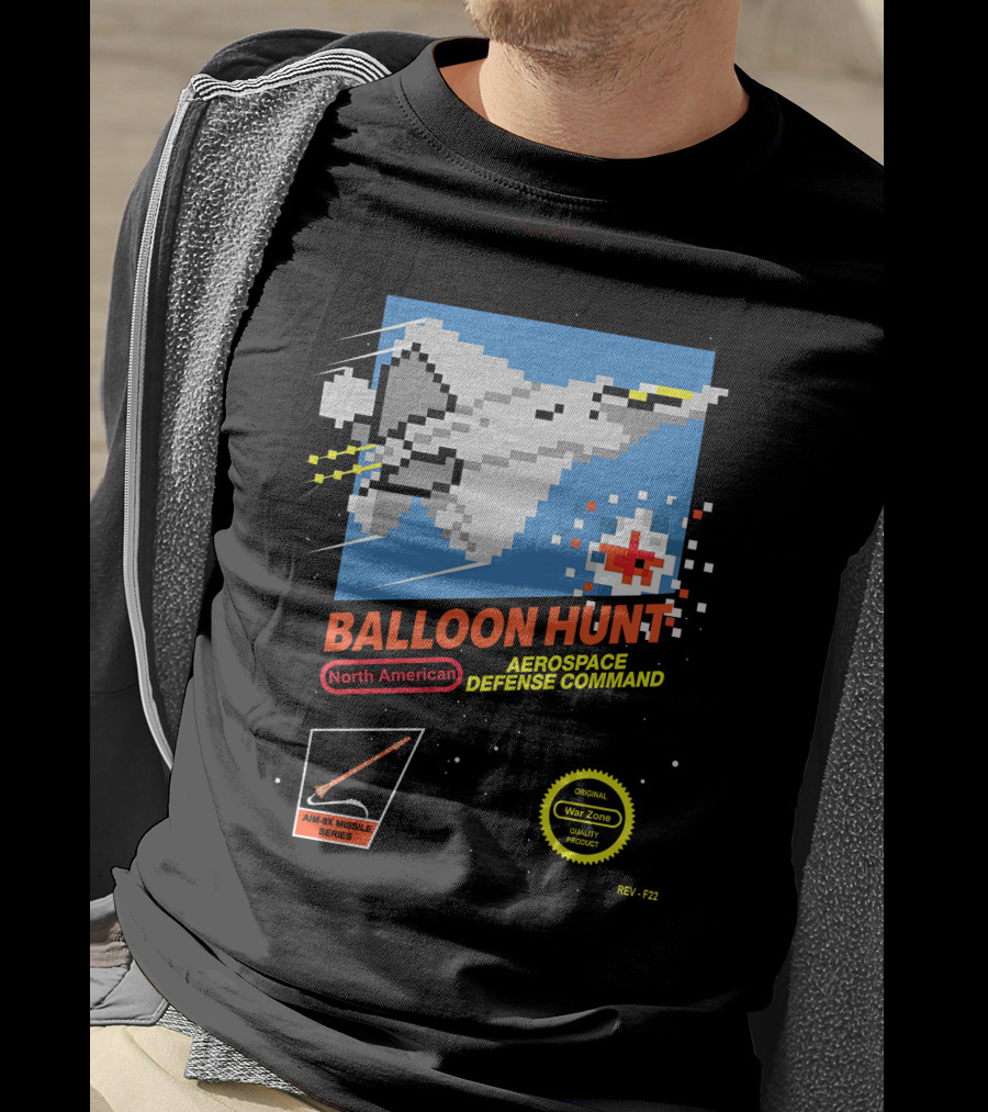 Balloon Hunt North American Aerospace Defense Command AIM-9X Missile Series REV F-22 Original War Zone Quality Product T-Shirt