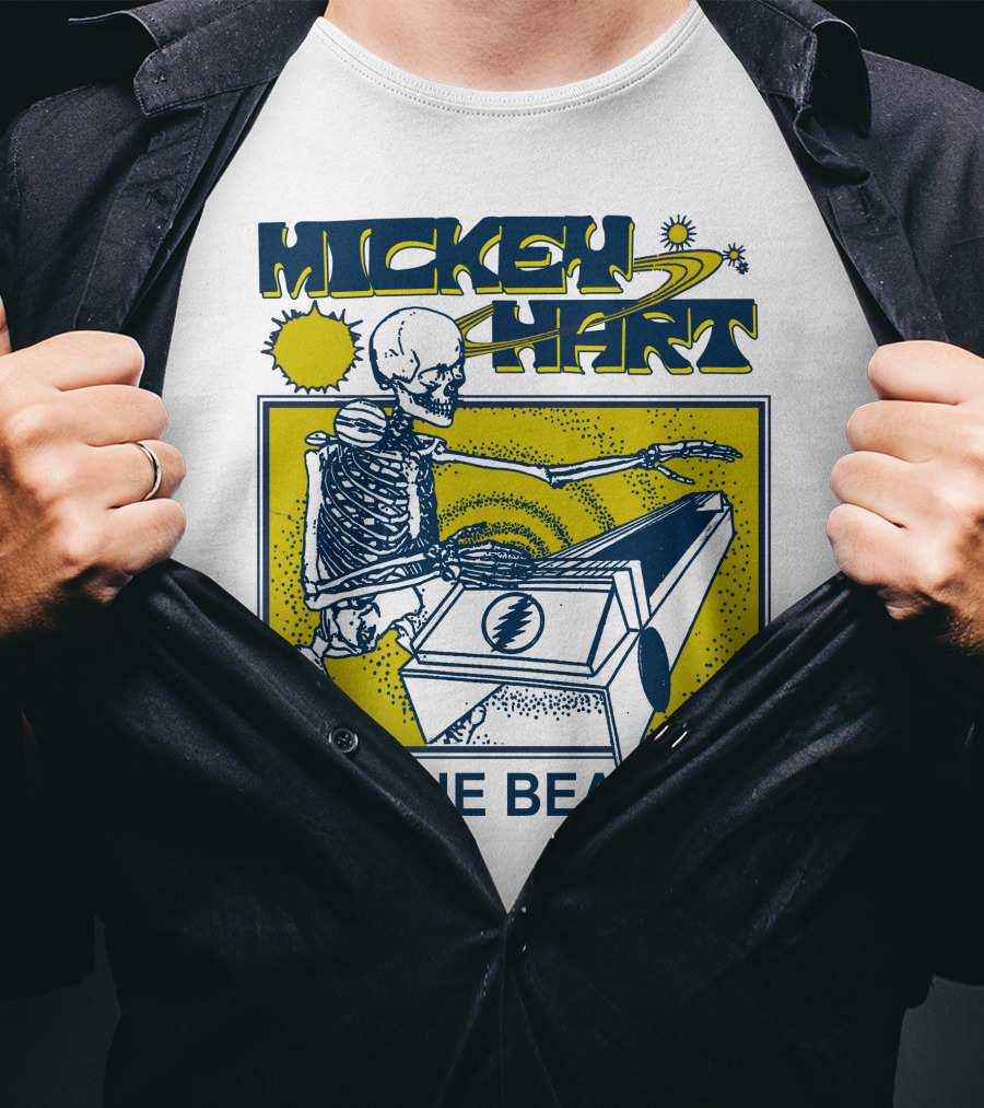 Mickey Hart The Beam Skeleton Playing Cosmic Instrument Online Ceramics T-Shirt