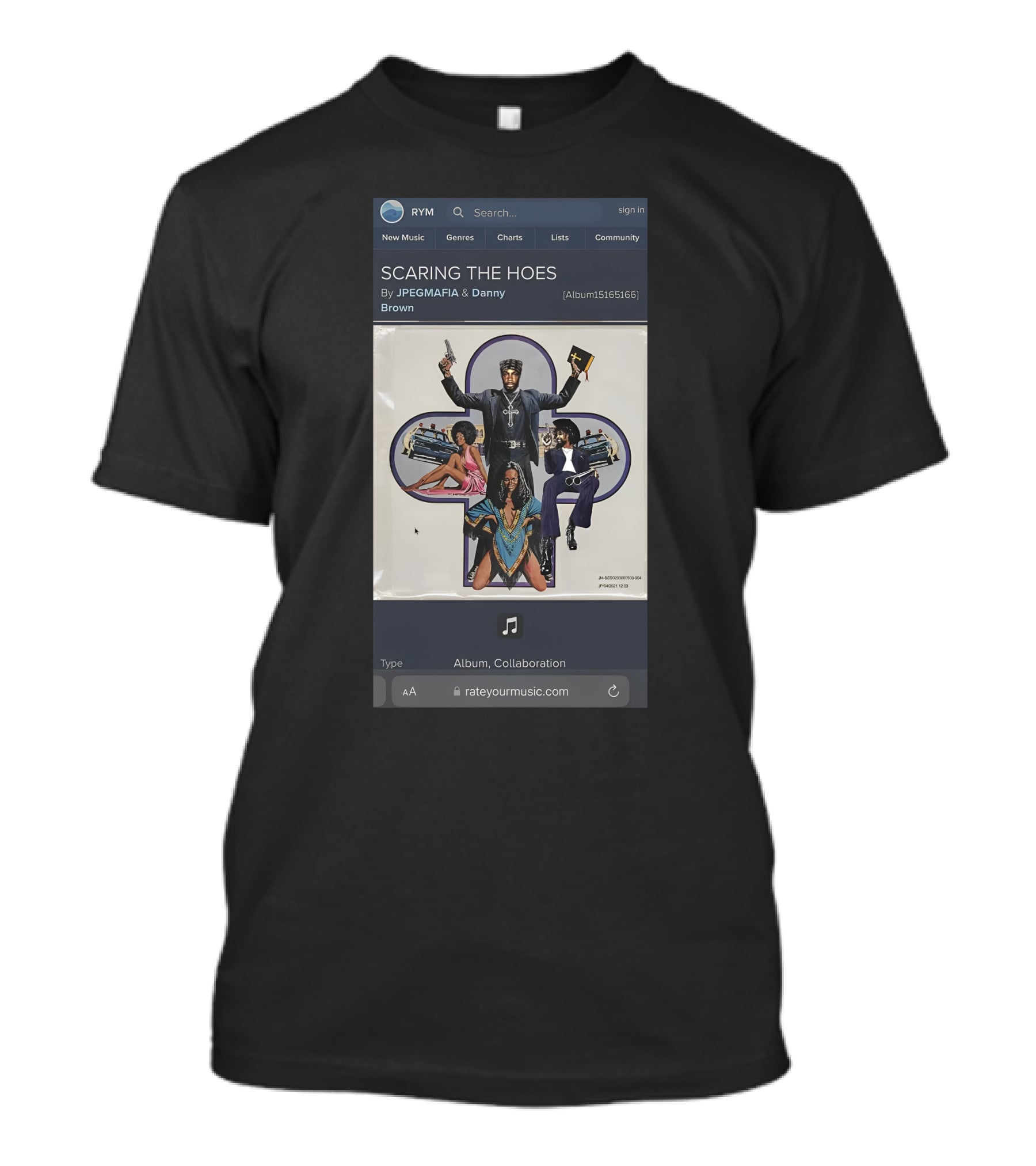 RYM Scaring The Hoes Featuring JPEGMAFIA And Danny Brown Album Collaboration T-Shirt