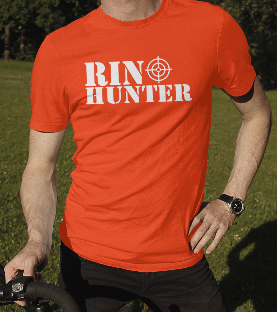 Rin Hunter Target Text Bold Red T-Shirt