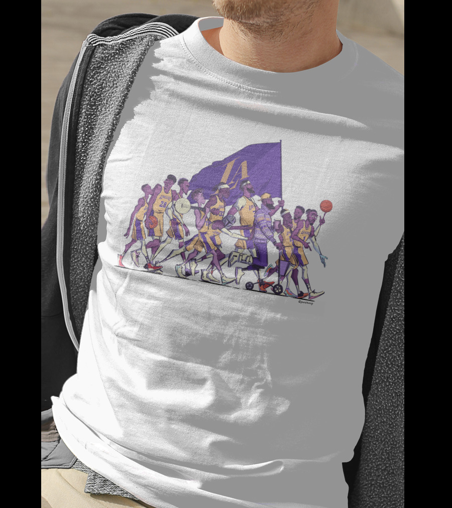 LA Lakers Players Rolling Into Monday T-Shirt