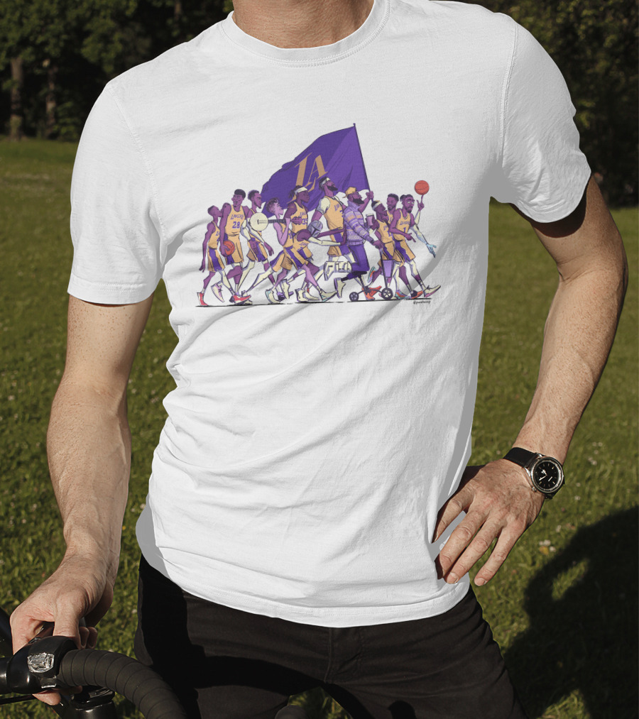 LA Lakers Players Rolling Into Monday T-Shirt