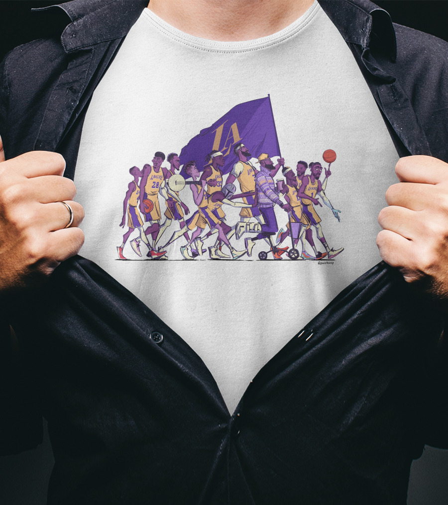 LA Lakers Players Rolling Into Monday T-Shirt