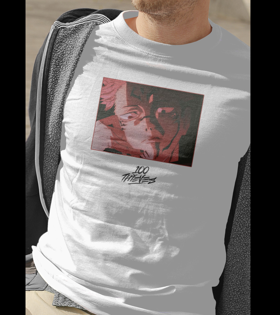 100 Thieves Sukuna Anime Character T-Shirt
