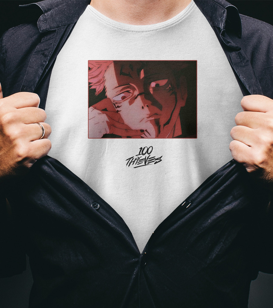 100 Thieves Sukuna Anime Character T-Shirt