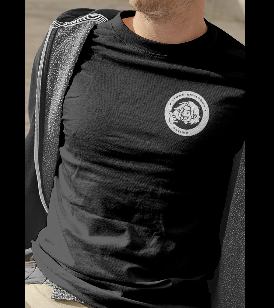 Game Grumps Video Game Boy Hotline Character Circle Emblem T-Shirt