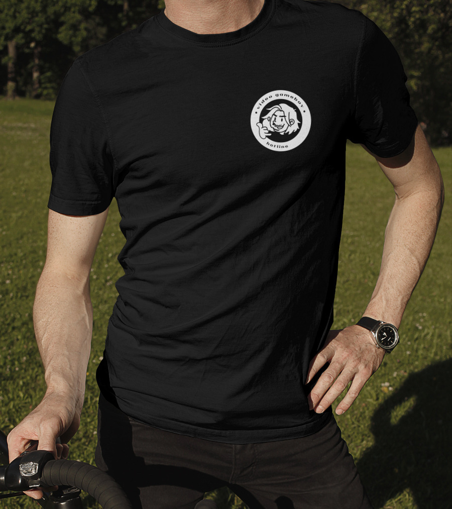 Game Grumps Video Game Boy Hotline Character Circle Emblem T-Shirt