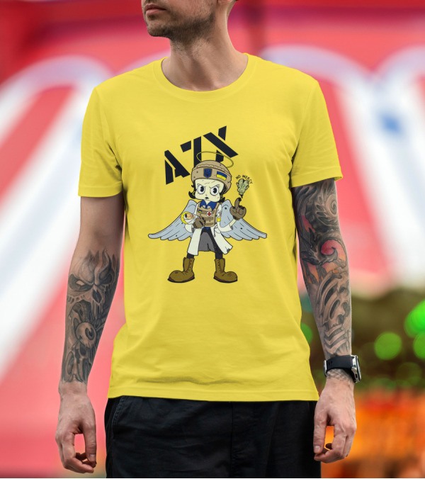 Premium T-Shirt: Azov Guardian Sunflower No Mercy Angel T-Shirt Azov Guardian Sunflower No Mercy Angel T-Shirt