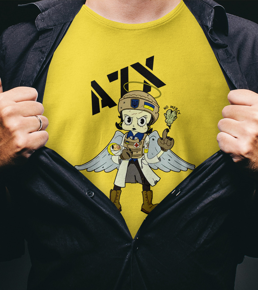 Azov Guardian Sunflower No Mercy Angel T-Shirt