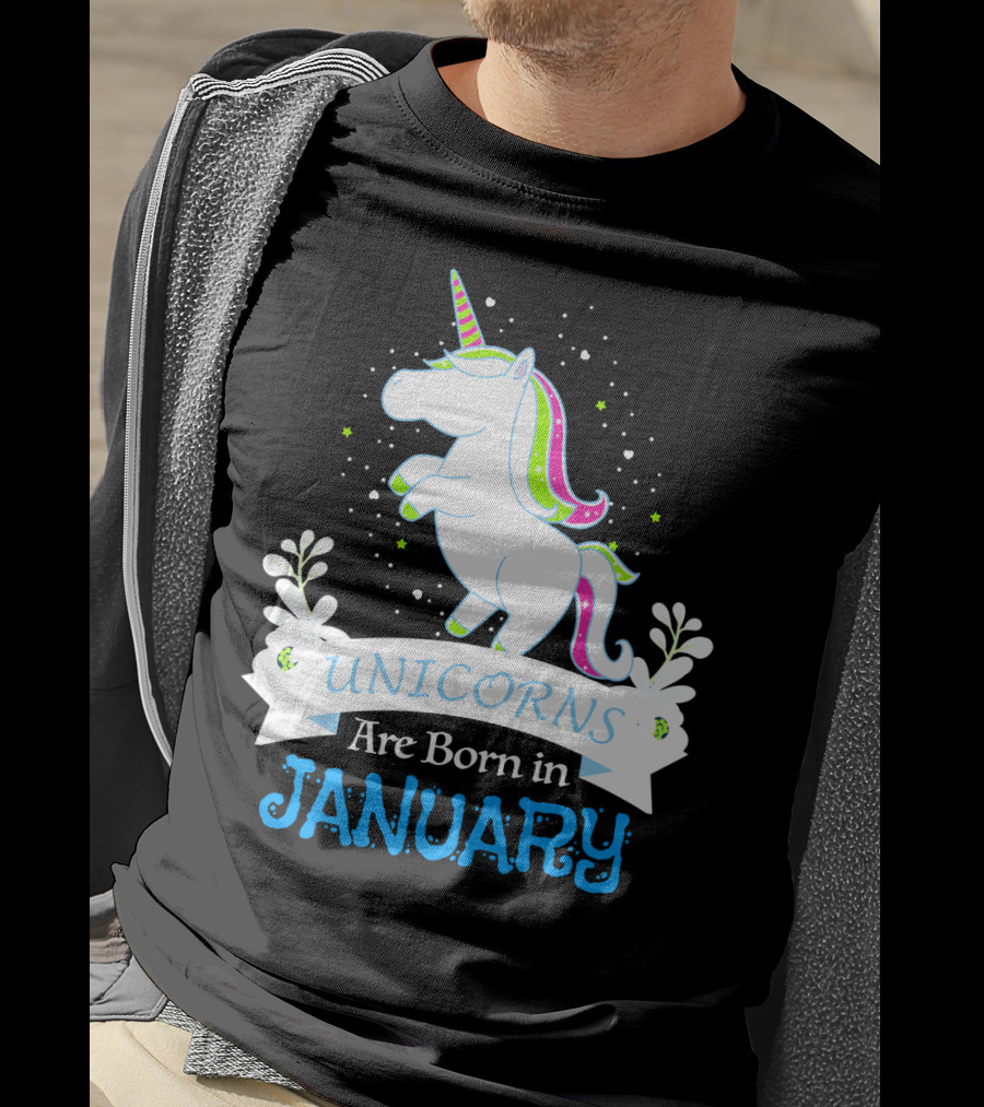 Christmas Unicorns Are Born In January T-Shirt