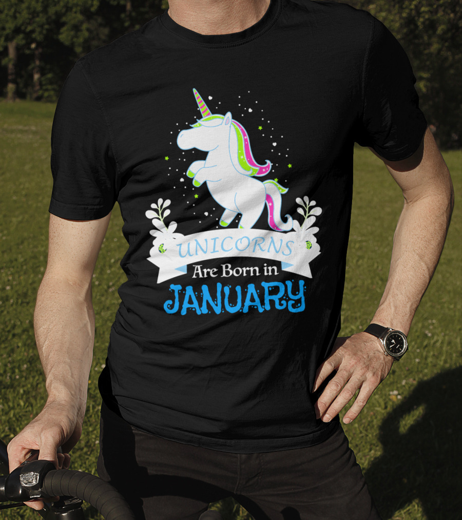 Christmas Unicorns Are Born In January T-Shirt