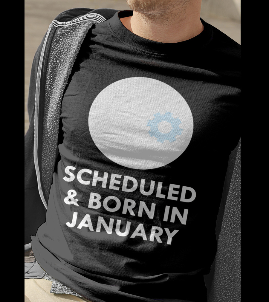 Scheduled And Born In January Engineer Kid Gear T-Shirt