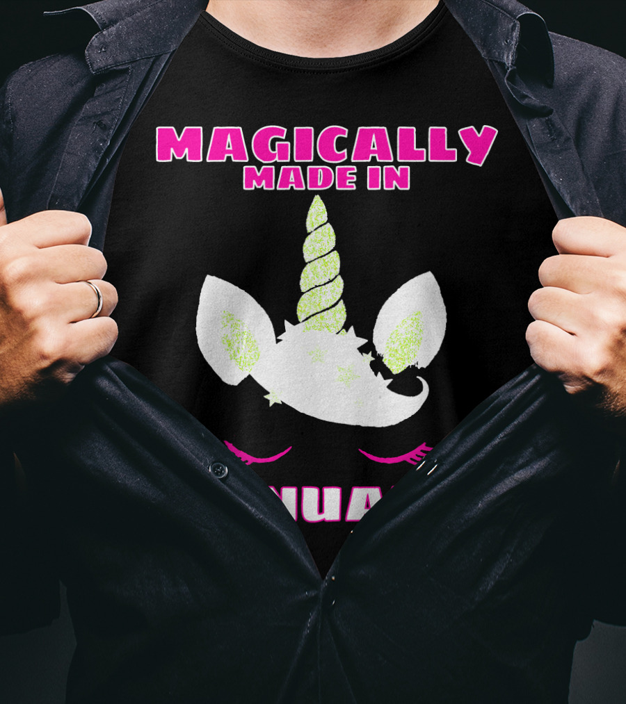 Magically Made In January Funny Unicorn Birthday T-Shirt