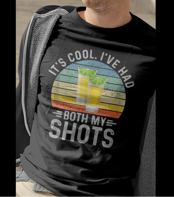 It's Cool I've Had Both My Shots Retro Sunset Lime Shot Glasses T-Shirt