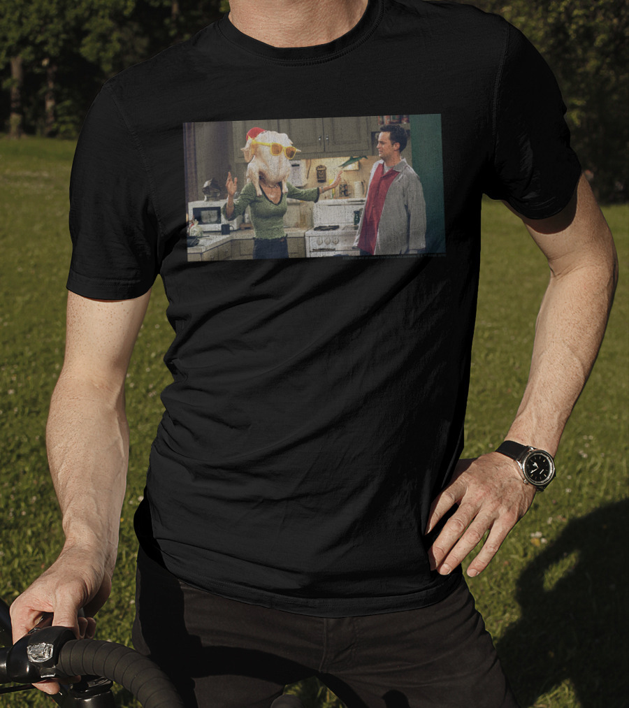 Friends Thanksgiving Monica Turkey Head Scene T-Shirt