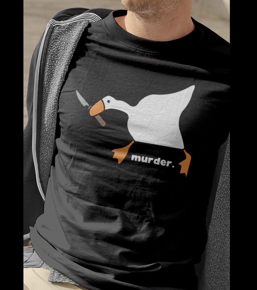 Murder Goose With Knife Funny T-Shirt