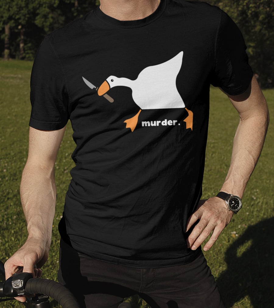 Murder Goose With Knife Funny T-Shirt
