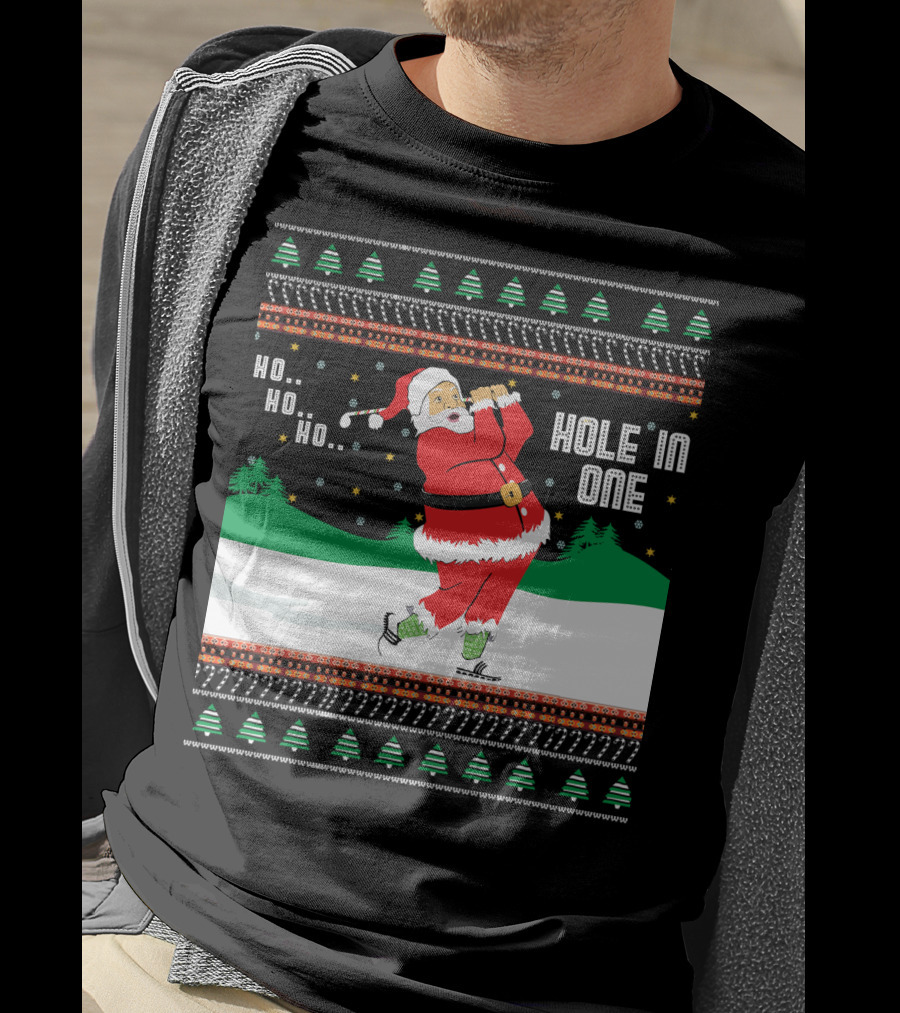Ho Ho Ho Santa Hole In One Golf Jumper T-Shirt