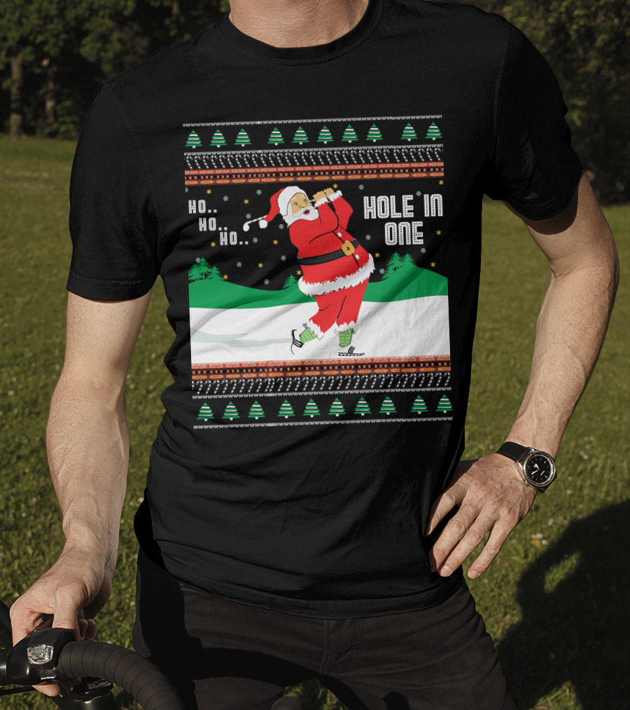 Ho Ho Ho Santa Hole In One Golf Jumper T-Shirt