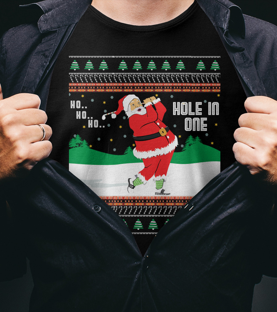 Ho Ho Ho Santa Hole In One Golf Jumper T-Shirt