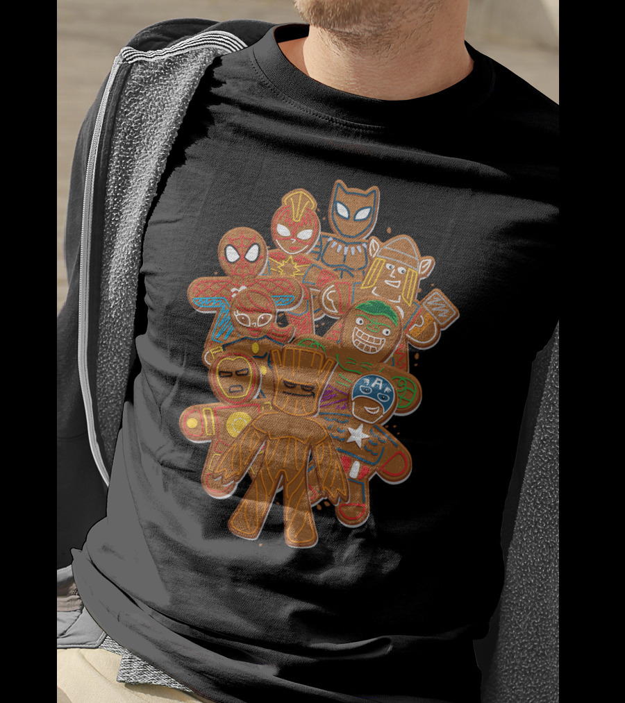 Marvel Avengers Gingerbread Cookies Heroes Collection T-Shirt