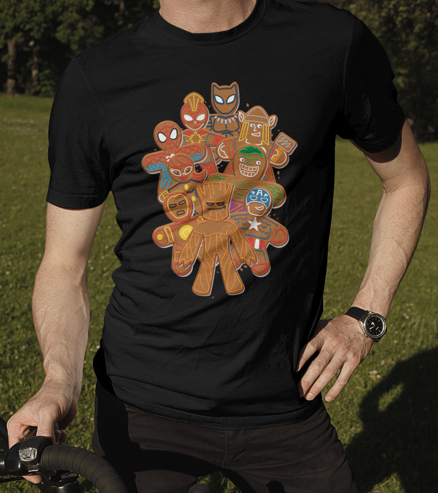 Marvel Avengers Gingerbread Cookies Heroes Collection T-Shirt