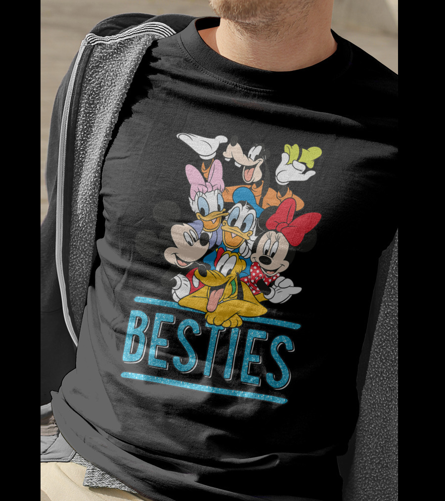 Disney Besties Mickey Minnie Donald Daisy Goofy Pluto T-Shirt