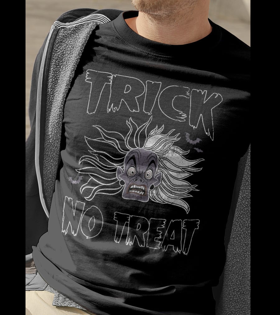 Disney Cruella Trick No Treat Halloween Bats T-Shirt