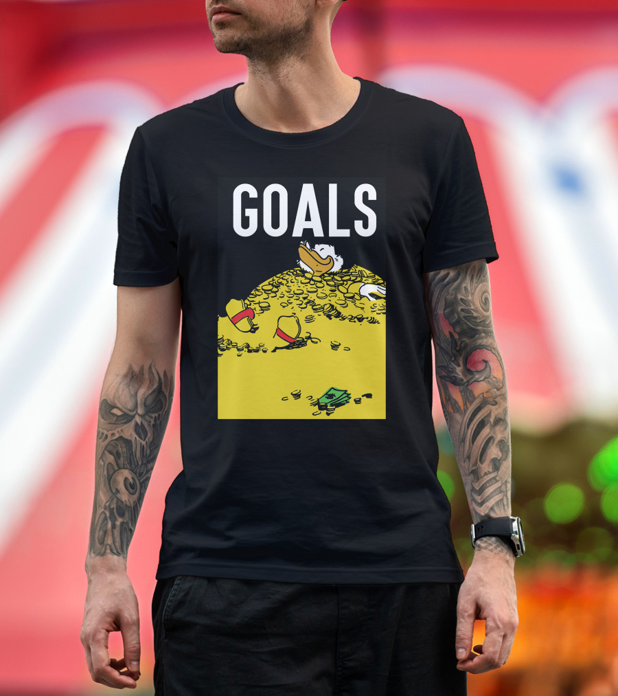 Disney Duck Tales Scrooge Goals Money Pile T-Shirt