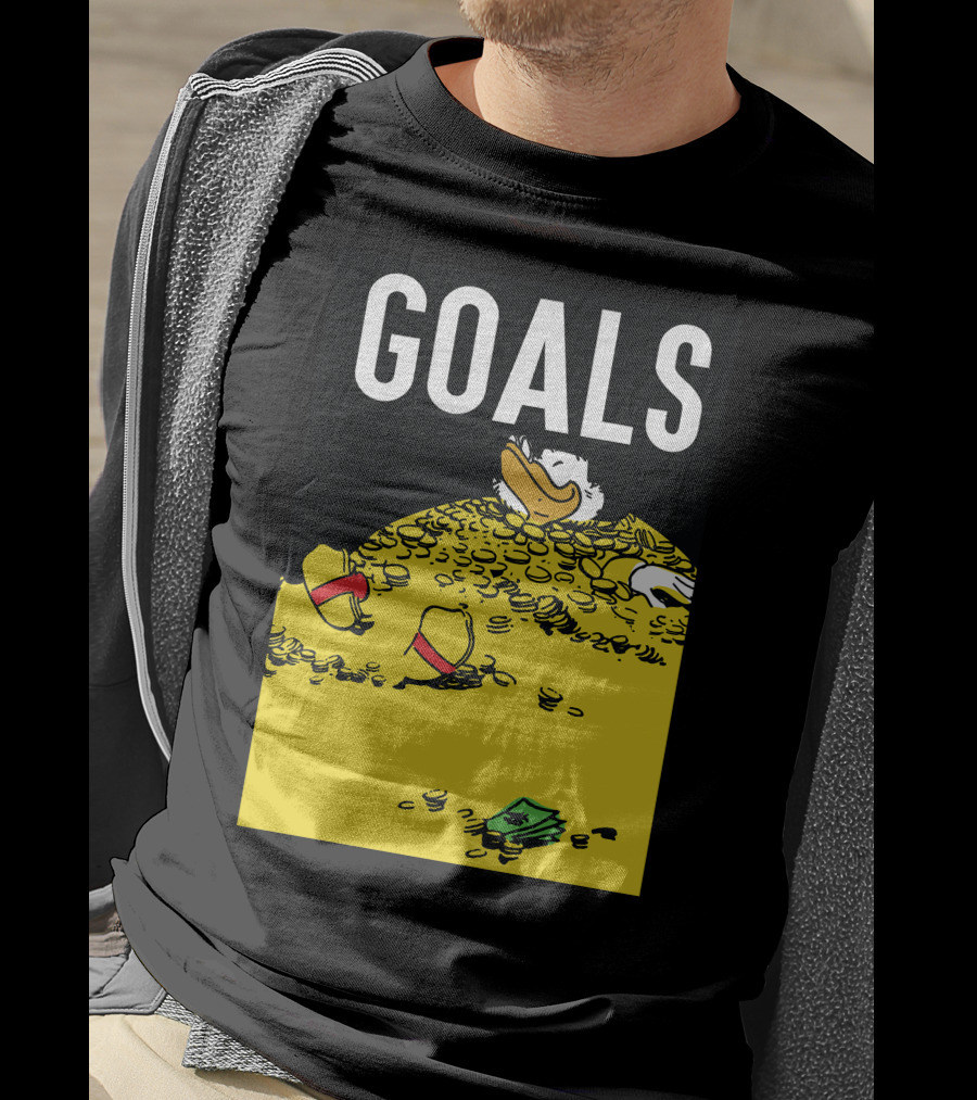 Disney Duck Tales Scrooge Goals Money Pile T-Shirt