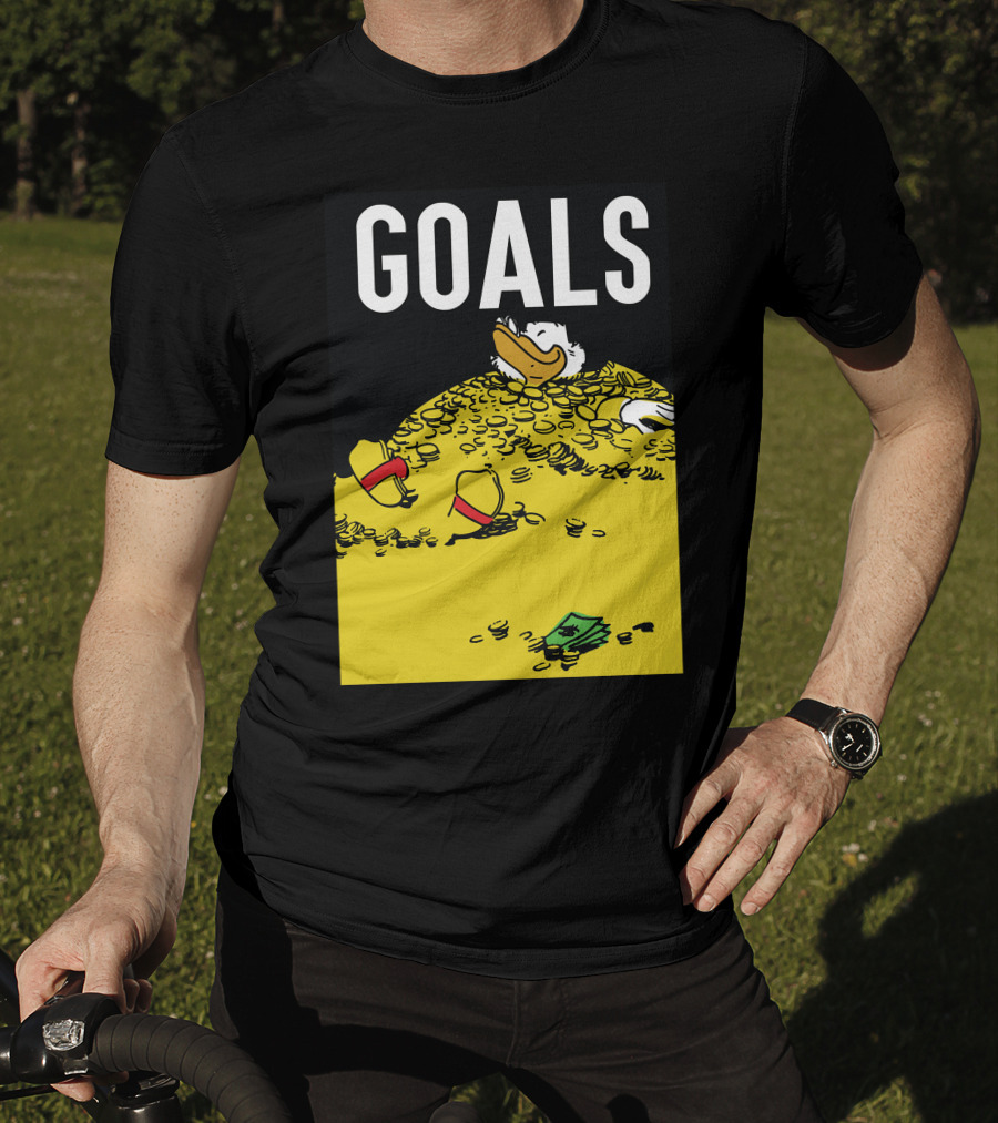Disney Duck Tales Scrooge Goals Money Pile T-Shirt