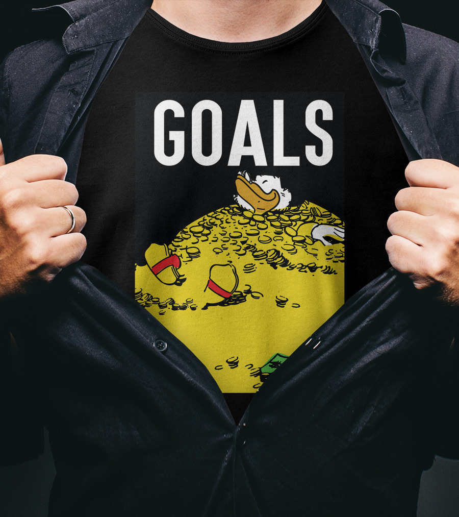 Disney Duck Tales Scrooge Goals Money Pile T-Shirt