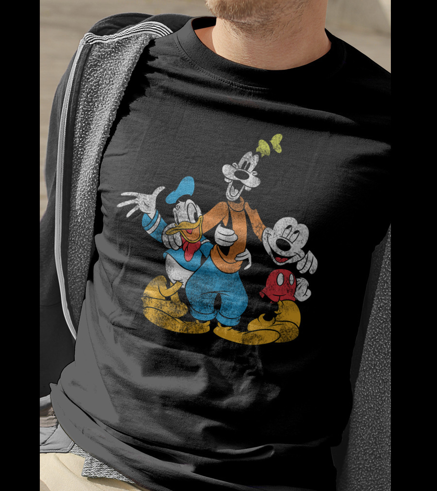 Disney Mickey Donald Goofy Trio Classic Characters T-Shirt
